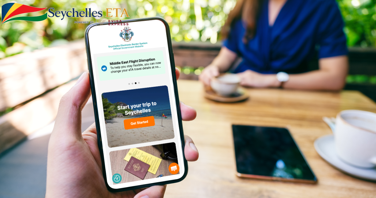 Seychelles ETA application on mobile